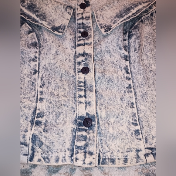 Vintage Dirty Dancing 1987 Acid washed Crop Sleeveless denim vest  small - Picture 2 of 15